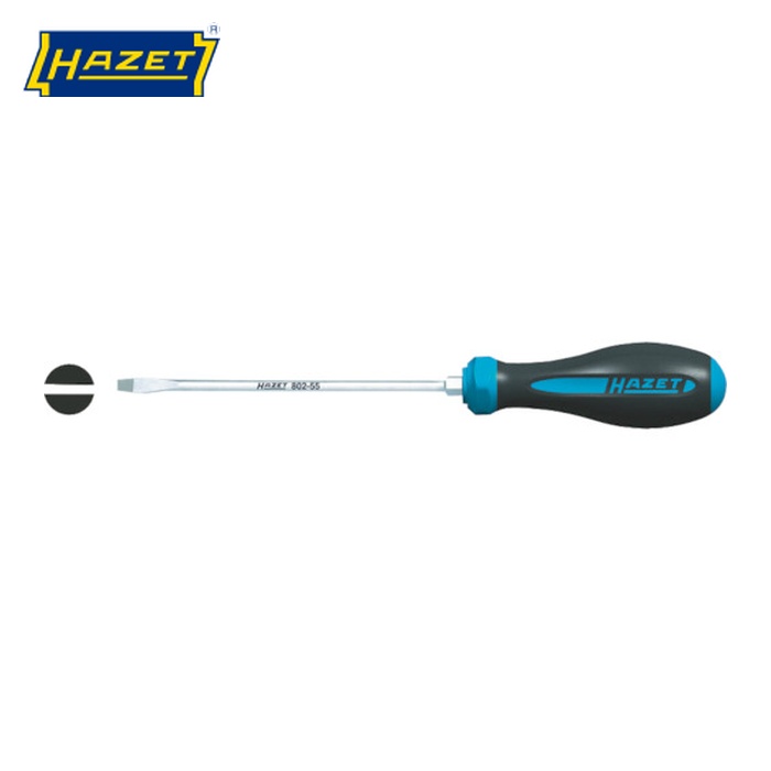 ハゼット HAZET 802-100 HEXAnamic樹脂ソフトグリップドライバー マイナス10 (1本)
