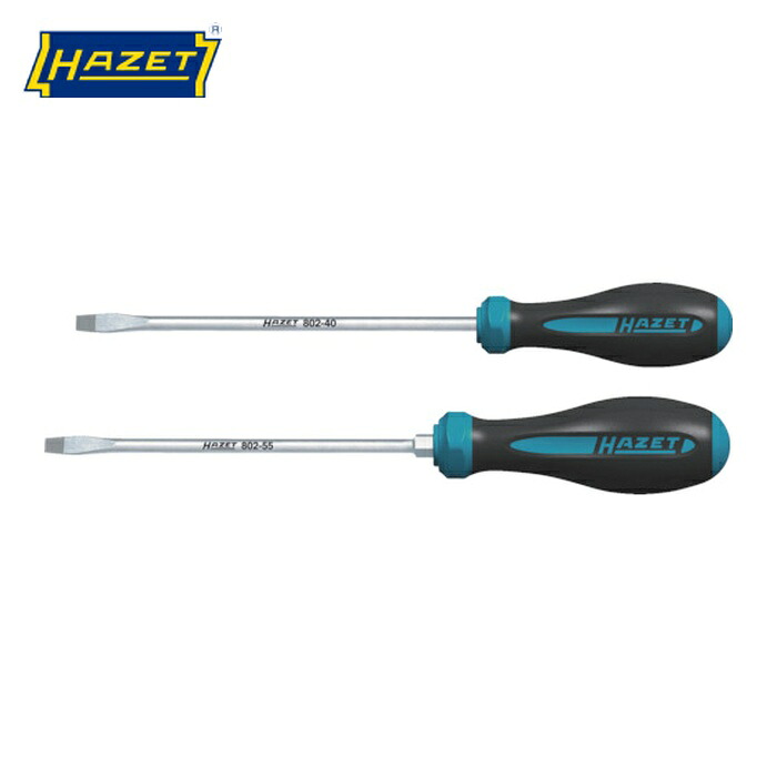 ハゼット HAZET 802-120 HEXAnamic樹脂ソフトグリップドライバー マイナス12 (1本)｜工具ランドこだわり館