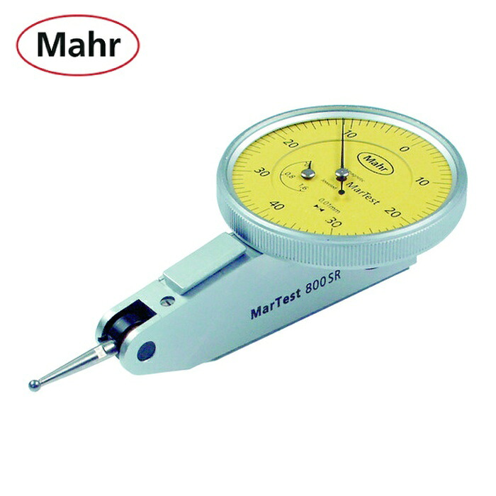 マール Mahr 800SR てこ式ダイアルゲージ(広測定範囲タイプ) 文字盤径38mm 測定範囲±0.80mm(4307250) (1個)