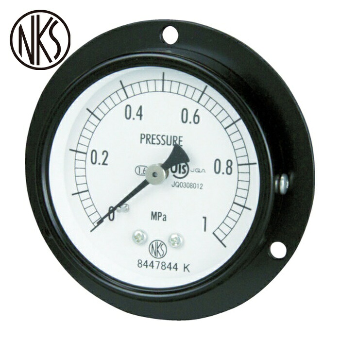 長野計器 AA15-221-0.16MP 普通形圧力計 D枠埋込型 Φ60最小目盛0.005 (1個)