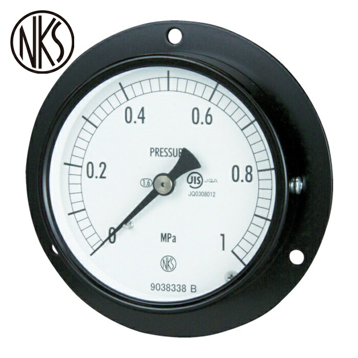 長野計器 AC15-231-0.1MP 普通形圧力計 D枠埋込型 Φ75 最小目盛0.002 (1個)