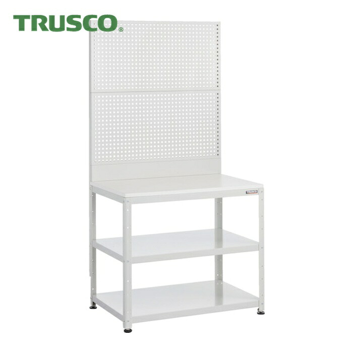 トラスコ TRUSCO スーパーラックデスク型Pパネル付 アジャスター付き (1台) BDD-993PTN-W｜工具ランドこだわり館