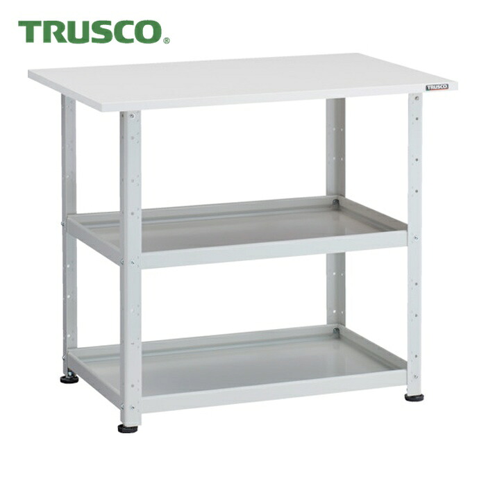 トラスコ TRUSCO 小型ボルト式棚 バーディワゴンラック型 750X500 天板付 ホワイト (1台) BDW-R972T-W｜工具ランドこだわり館