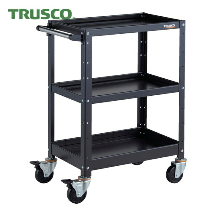 トラスコ TRUSCO ツールワゴン バーディワゴン 600X400XH880 浅2深1段 ブラック (1台) BDW-963F1-BKBK｜工具ランドこだわり館