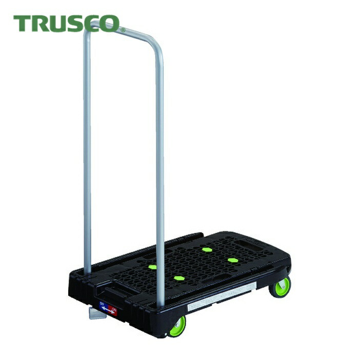 トラスコ TRUSCO 樹脂台車 アクロキャリー 600X390 ブラック ストッパー付 (1台) AC-1-BK-S