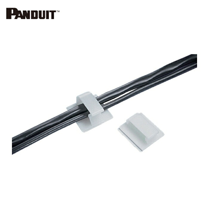 パンドウイット PANDUIT BEC75-A-L 固定具 コードクリップ ゴム系粘着テープ付き ナチュラル50個入 (1袋)