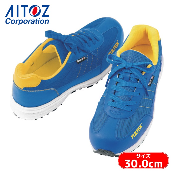 アイトス AITOZ ディアプレックス雨合羽セーフティシューズ 青色 30.0珊 (1足) AZ56381-006-30.0 作業靴・安全靴-安全・保護用品