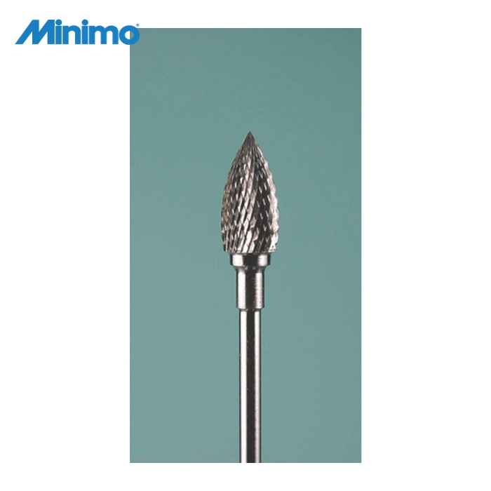 ミニター Minimo BC1583 超硬カッター 円錐鋭角ファインクロスカット 刃径Φ6 刃長12mm (1本)