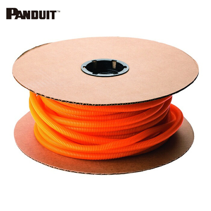 パンドウイット PANDUIT CLT188F-X3 コルゲートチューブ ポリエチレン 細長い切口付オレンジ色 口径47.8 3.04m (1巻)