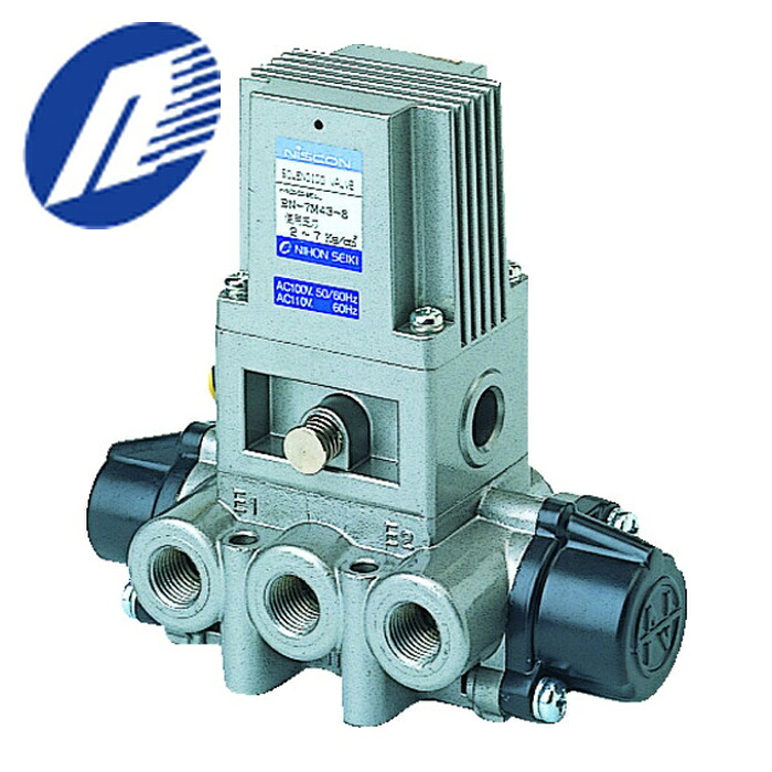 日本精器 BN-7M43-8-E100 4方向電磁弁8AAC100V7Mシリーズシングル (1台)｜工具ランドこだわり館