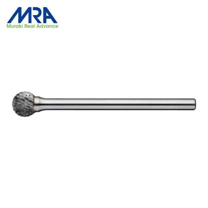 MRA ムラキ CB8C106-80L 超硬バー Cロングシリーズ 形状:球(クロスカット) 刃長11mm (1本)