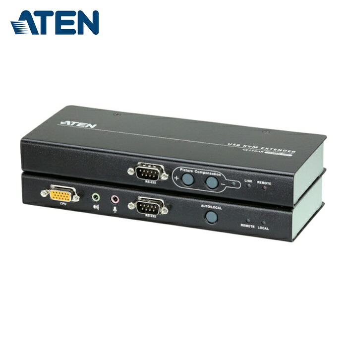 ATEN CE750A KVMエクステンダー USB/VGA/オーディオ/カテゴリ5e (1,280&times;1,024@200m) (1台)｜工具ランドこだわり館
