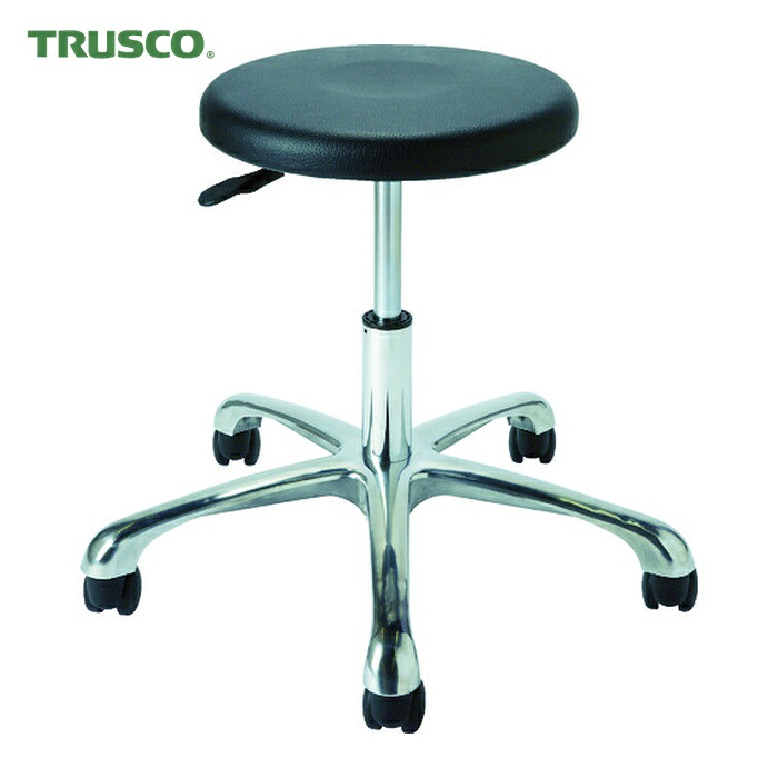トラスコ TRUSCO 導電チェア 背なし (1脚) DC-10BK｜工具ランドこだわり館