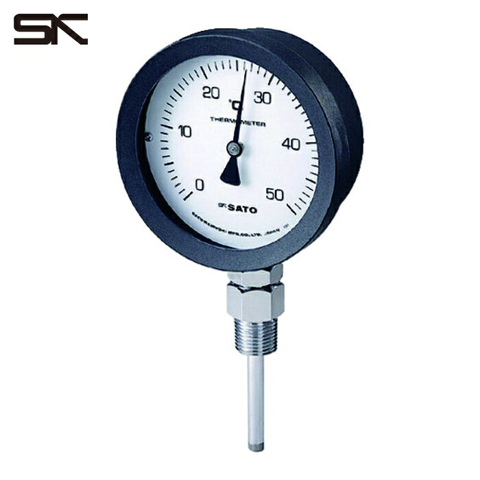 佐藤計量器 BM-S-100P-4 バイメタル式温度計 BM-S-100P 0~100℃ 50L (2085- (1個)