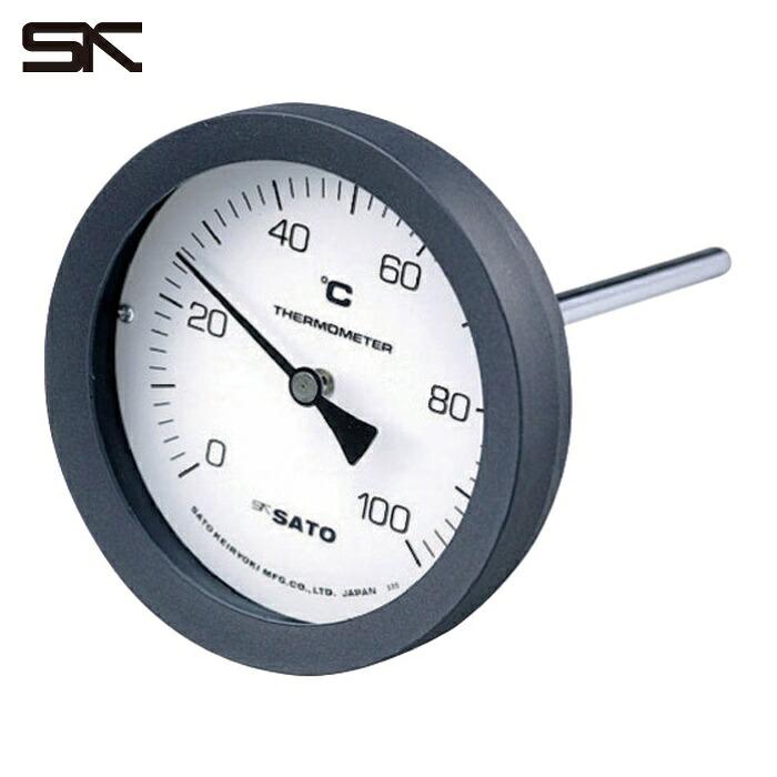 佐藤計量器 BM-T-100P-4 バイメタル式温度計 BM-T-100P 0~100℃ 50L (2080-12) (1個)