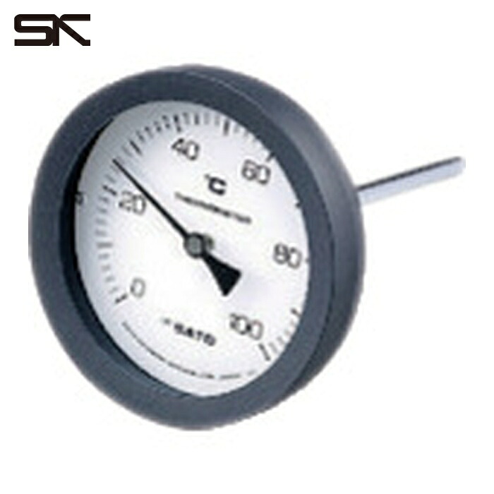 佐藤測量器 BM-T-100P-5 バイメタル式体温計 BM-T-100P 0~100℃ 100L (2080-14) (1個)