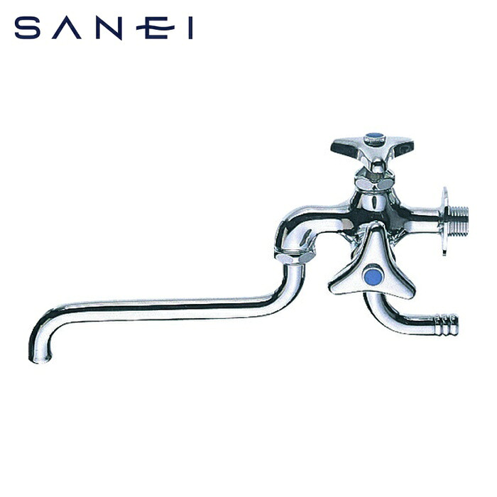 SANEI 三栄水栓 E10A-13 二口自在水栓 (1個)