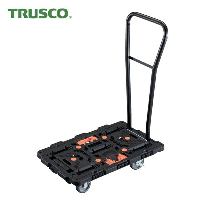トラスコ TRUSCO 連結式樹脂製平台車 ビートル 700X450 自在5輪 内2輪ストッパー付 脱着式ハンドル付 とめたろう付 (1台) BT700J5S2H-E100T 10,706円