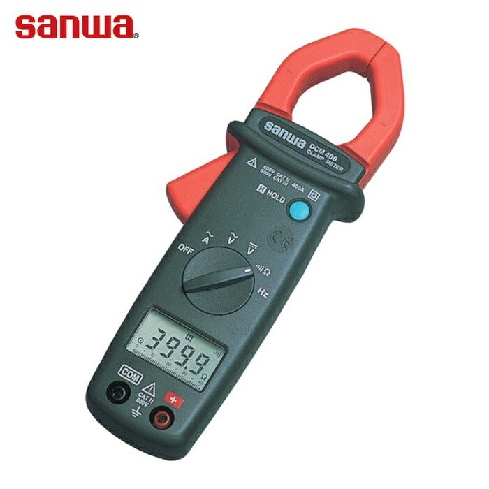 三和灯し火表示計器 SANWA DCM400 AC専用デジタルクランプメータ (1台)