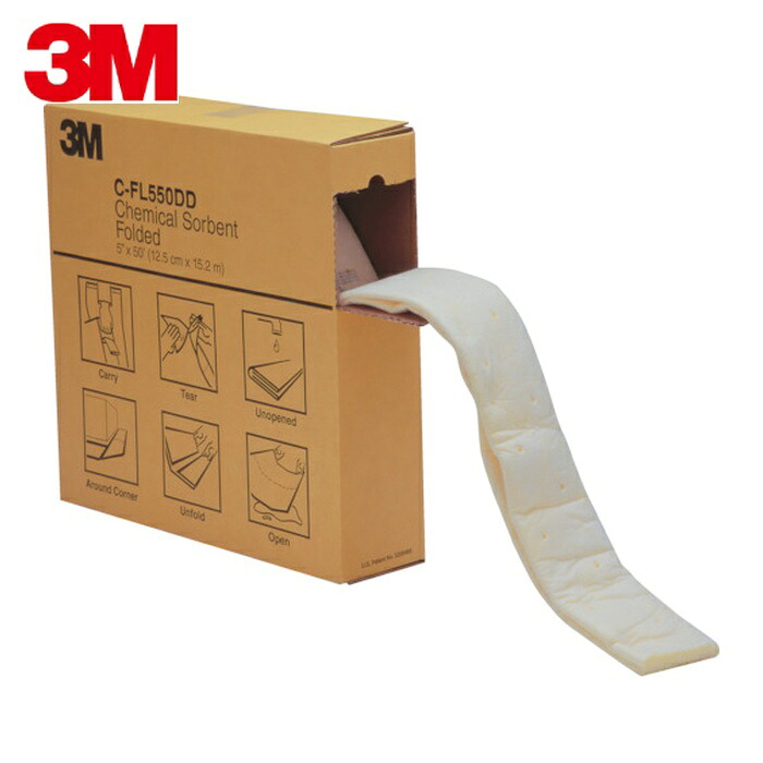 3M スリーエム 液体吸収材 ケミカルソーベント フォールデッドタイプ (1巻入) (1箱) C-FL550DD