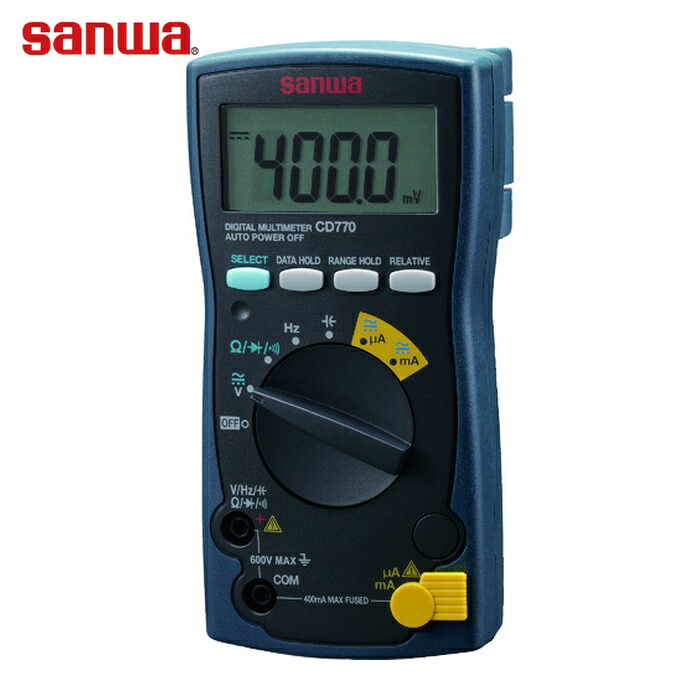 三和電気計器 SANWA CD770 デジタルマルチメータ DC/AC600Vまで (1台)｜工具ランドこだわり館