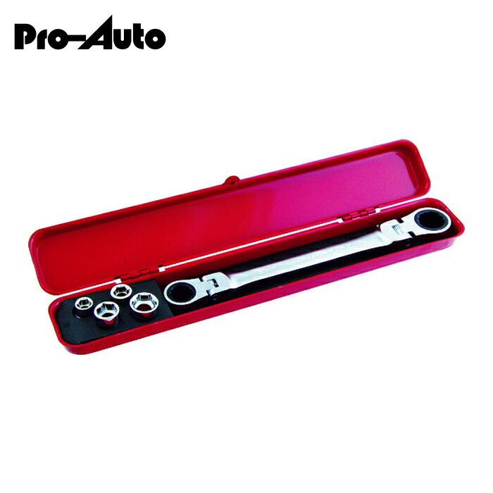 スエカゲツール Pro-Auto DFL-1GS ダブルフレックスロックギアレンチ&ゴースルーソケットセット (1S)