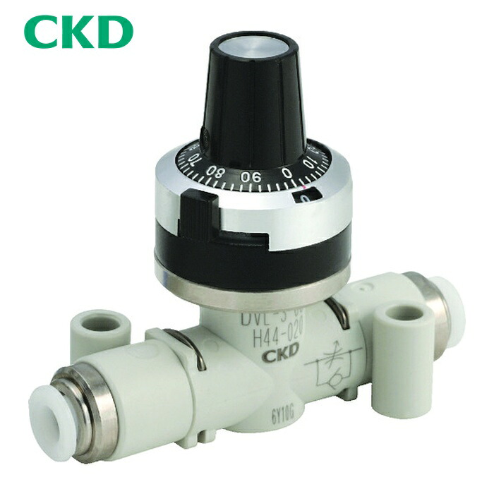 CKD DVL-S-06-H44-020 ダイヤル付ニードルバルブ DVLシリーズ (1個)