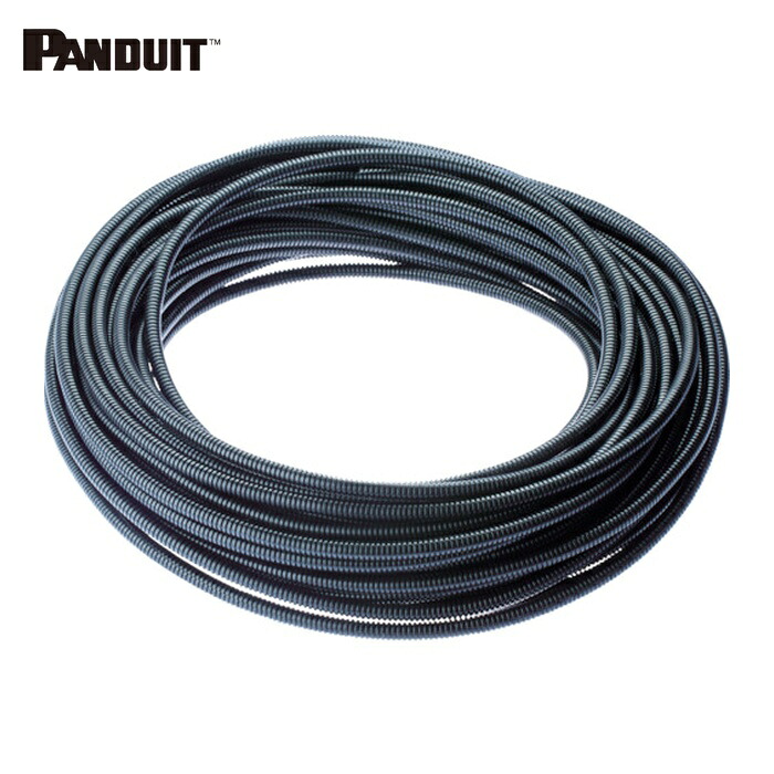 パンドウイット PANDUIT CLT75F-C20 コルゲートチューブ ポリエチレン スリット付き黒 内径19.5mm 30.48m (1巻)