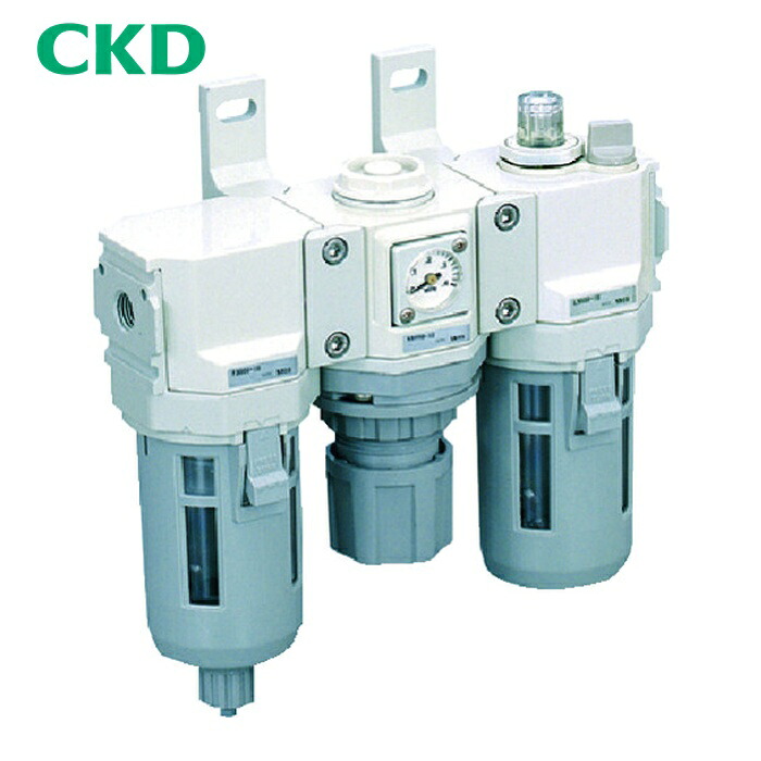 CKD C6500-25-W FRLユニット F.R.Lコンビネーション 標準白色シリーズ Rc1 ルブリケータ・手動コックなし (1S)｜工具ランドこだわり館