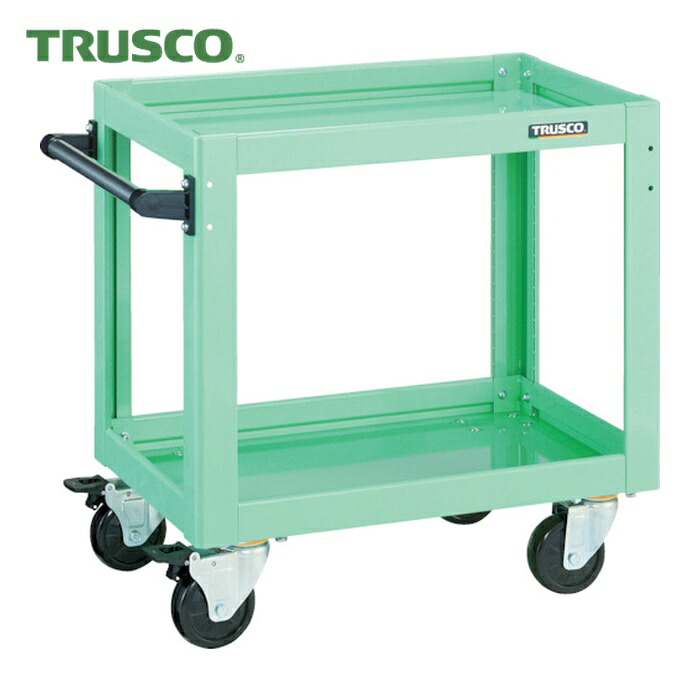 トラスコ TRUSCO ツールワゴン ドルフィン 600X400 4輪自在 ヤンググリーン (1台) DLWS-662J-YG|工具ランドこだわり館