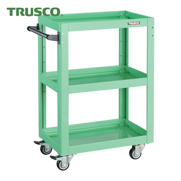 トラスコ TRUSCO ツールワゴン ドルフィン 600×400 ウレタン車輪 ヤンググリーン (1台) DLWS-963U-YG