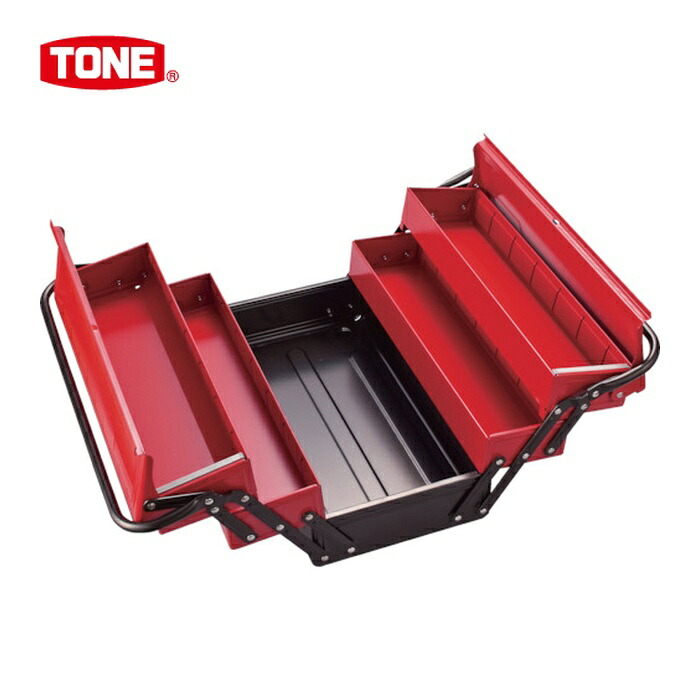 TONE トネ BX430 ツールケース(メタル) V形3段式 410X220X220mm (1個) 10,740円