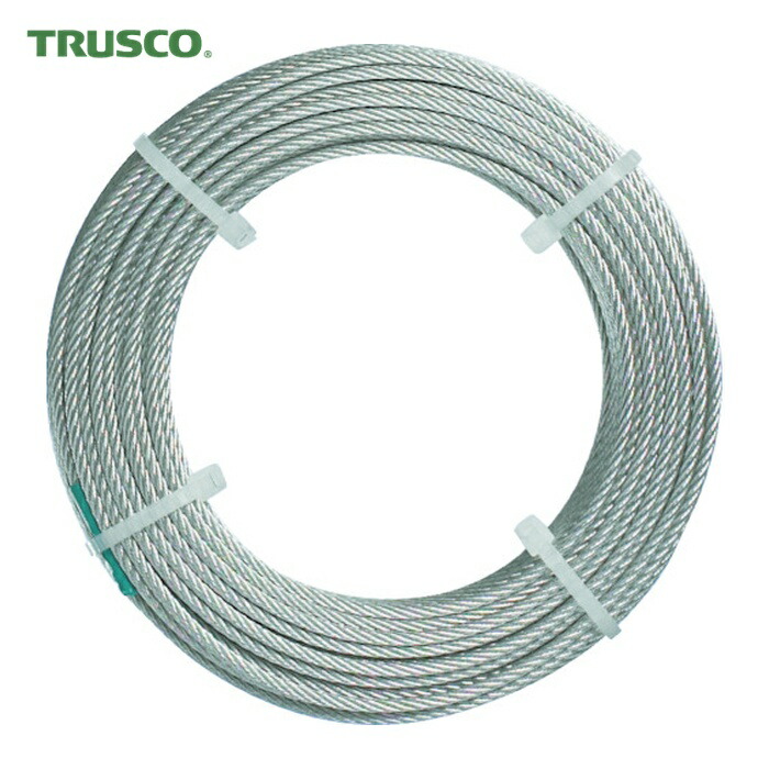 トラスコ TRUSCO ステンレスワイヤロープ ナイロン被覆 Φ2.0(2.5)mmX50 (1巻) CWC-2S50