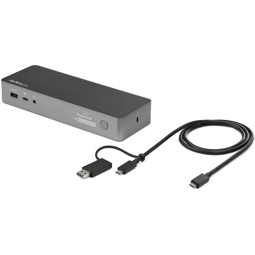 StarTech DK30C2DPPD ドック/USB-A\u0026C/2画面/4K60 HDMI DP/60W PD/4x USB/ローカルエリアネットワーク/AUX (1箱)