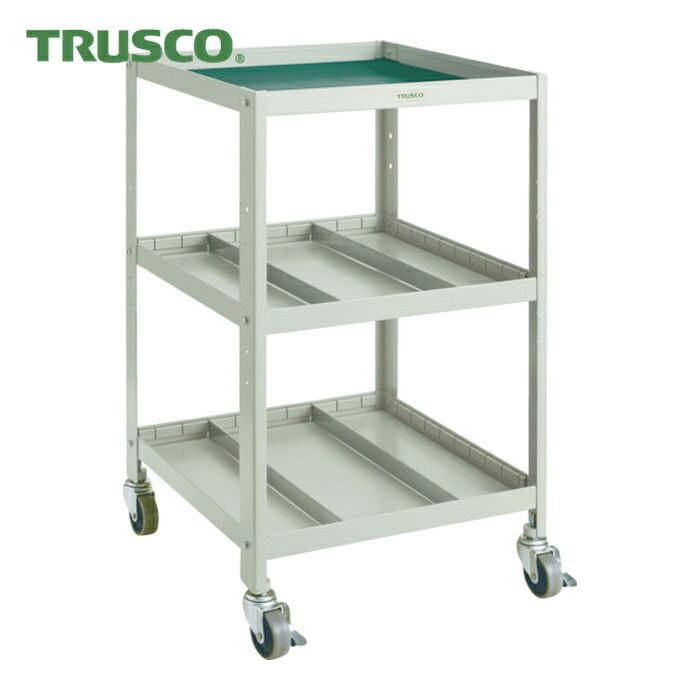 トラスコ TRUSCO 一角式物の具手押し車 BUWF型手押し車 500X530XH900 3段 (1台) BUWF-0