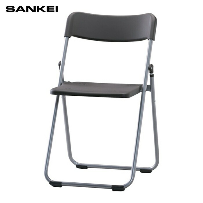 SANKEI 折りたたみパイプイス 超軽量1.9kg チャコールグレー (1脚) CF67-MS-CG