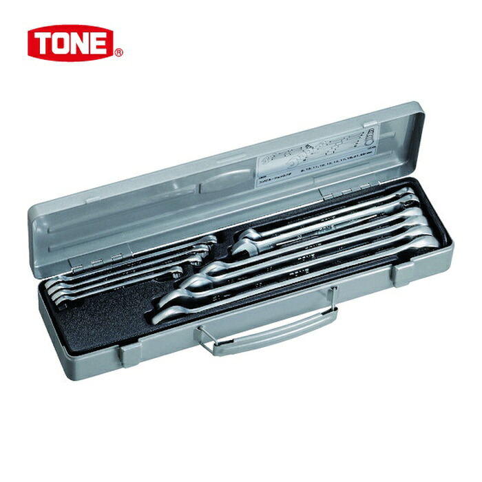 TONE トネ CS100 コンビネーションスパナセット ケース入りタイプ 10点セット (1S)|工具ランドこだわり館