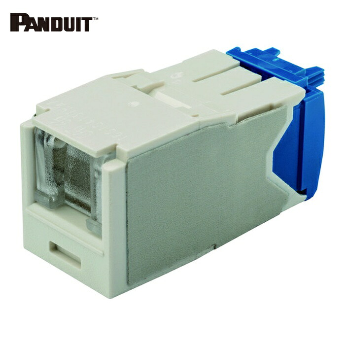 パンドウイット PANDUIT CJH6X88TGIW カテゴリ6A シャッター付モジュラージャック オフホワイト (1個)