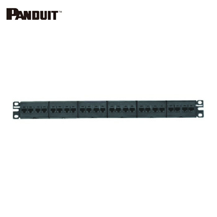 パンドウイット PANDUIT CPPK24BLY 科目5E モジュラーパッチパネルキット 4ポートフェースプレートタイプ 24界面 (1個)