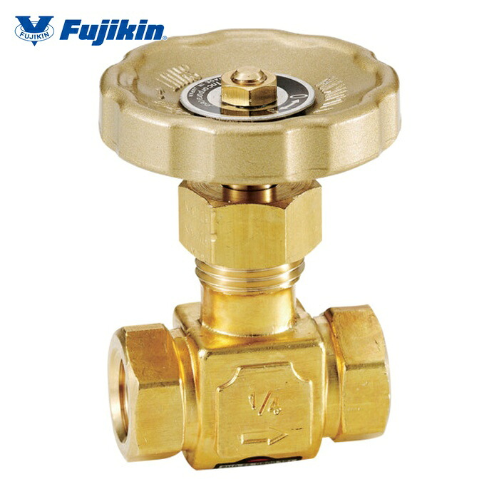 フジキン Fujikin DH-12C-R 黄銅製ニードルバルブ3/8B (1個)