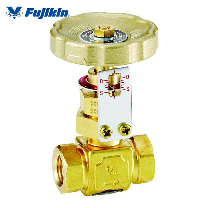 フジキン Fujikin DH-12GB-R 金管楽器製針弁膜1/4B 開度命令すること器付き添い人 (1個)