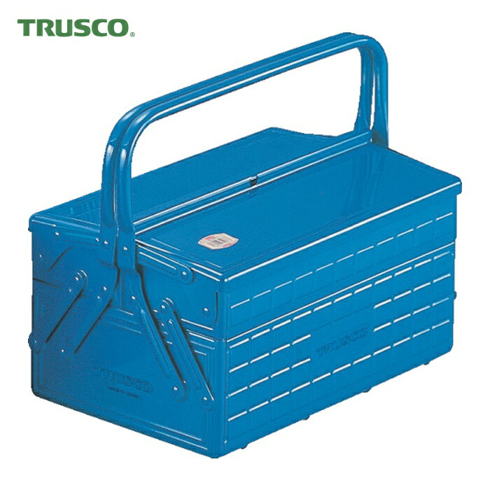 トラスコ TRUSCO 3段式工具箱 352X220X343 ブルー (1個) GT-350-B
