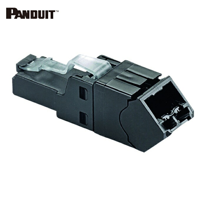 パンドウイット PANDUIT FPUD6X88MTG-X LANコネクタ CAT6A 簡単成端モジュラープラグアングルタイプ 10 個入 FPUD6X88MTG-X (1袋)|工具ランドこだわり館