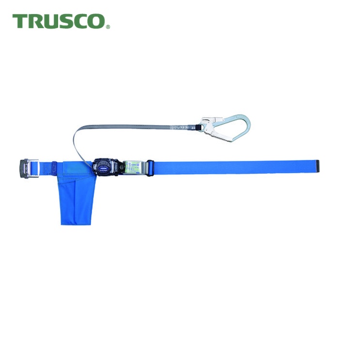 トラスコ TRUSCO 巻取式 胴ベルト型墜落制止用器具 幅50mmX長さ1200mm ブルー (1本) GR-590A-B