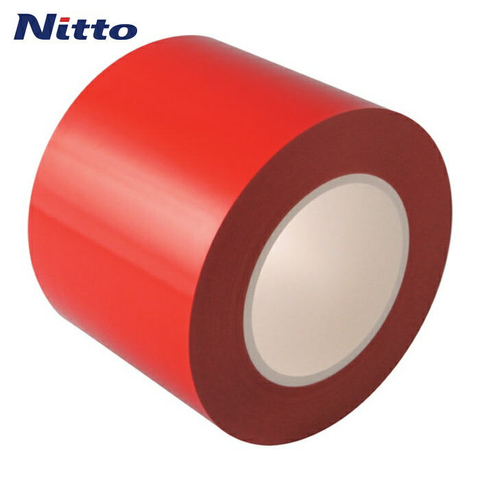 日東エルマテ ラインテープ E-CR(BC) 0.16mm×100mm×50m 赤 (1巻) E-CR100R
