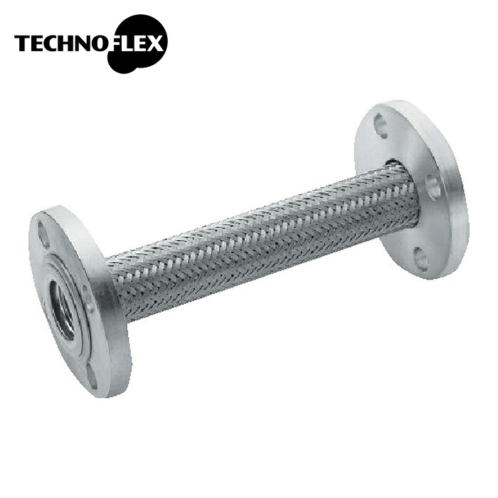 テクノフレックス F118-25AX1000L JIS10KF/SS400 非溶接型防振あと継ぎ F118-25Ax1000L JIS10KF/SS400 (1本) 花・ガーデン・DIY-配管資材