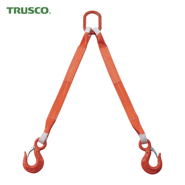 トラスコ TRUSCO 2本吊ベルトスリングセット 50mm幅X1m 吊り角度60°時荷重2.58t(最大使用荷重3t) (1S) G50-2P10