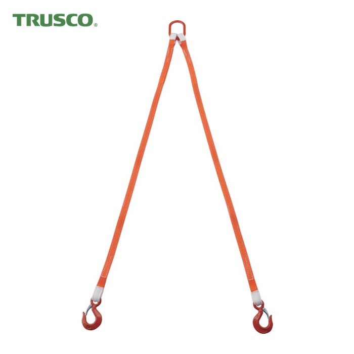 トラスコ TRUSCO 2本吊ベルトスリングセット 25mm幅X1.5m 吊り角度60°時荷重0.86t(最大使用荷重1t) (1S) G25-2P15