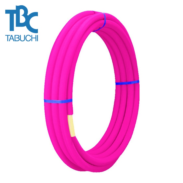 タブチ HC-10HON5P-60M MAKI 保温付架橋ポリエチレン管ピンク10mm×60M (1巻)