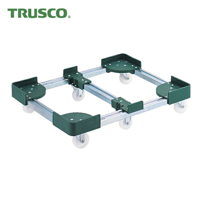 トラスコ TRUSCO 伸縮式コンテナ台車 内寸400-500X800-900 スチール製 (1台) FCD6-4080